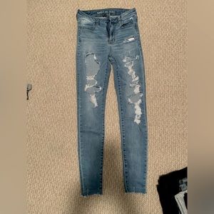 𝅺American eagle jeans size zero selling for girlfriend